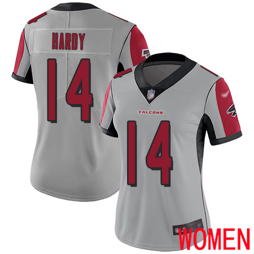 Atlanta Falcons Limited Silver Women Justin Hardy Jersey NFL Football #14 Inverted Legend->youth nfl jersey->Youth Jersey
